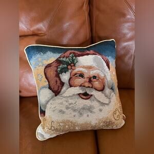 Santa Claus Tapestry Pillow by Travis Spencer